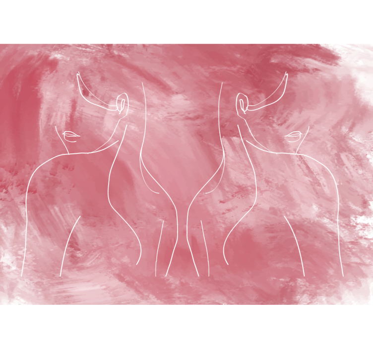 Minimalistiska kvinnliga former Fototapeter Konst - Tenstickers