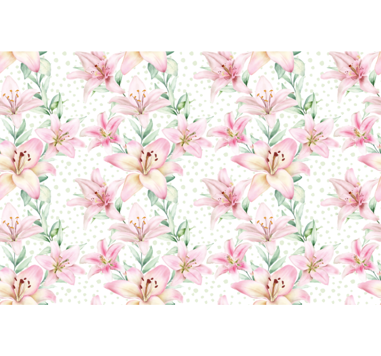 Fototapeter vallmor delikat lilje blommig - Tenstickers