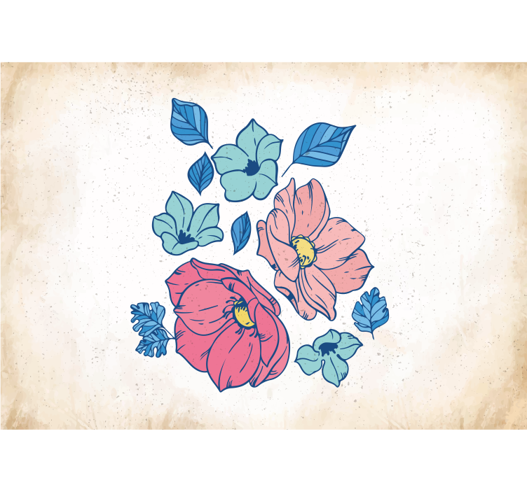 Fototapeter blommor blush blommig komposition - Tenstickers