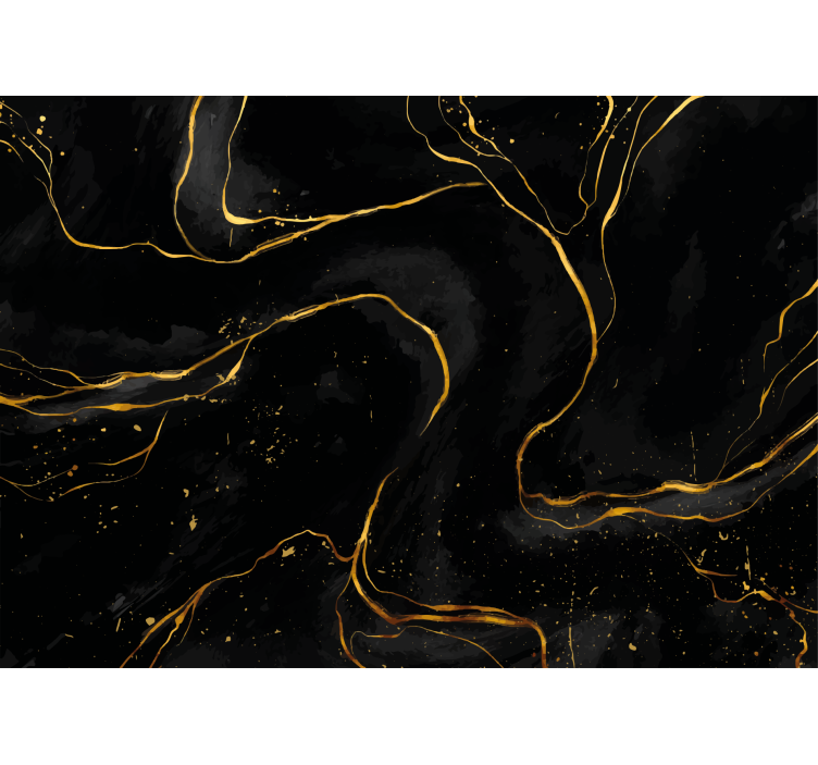 Fototapeter abstrakt eleganta guldlinjer - Tenstickers