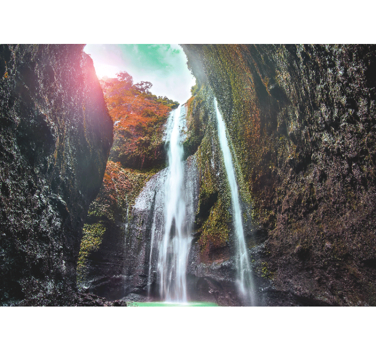 Fototapeter vattenfall majestätisk vattenfallscen - Tenstickers