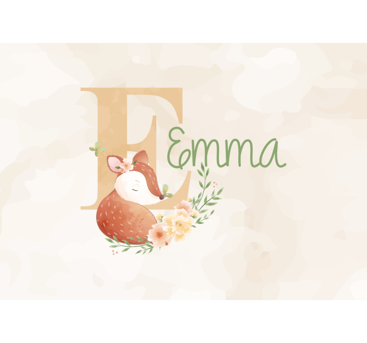 Fototapeter barnens personlig designad räv - Tenstickers