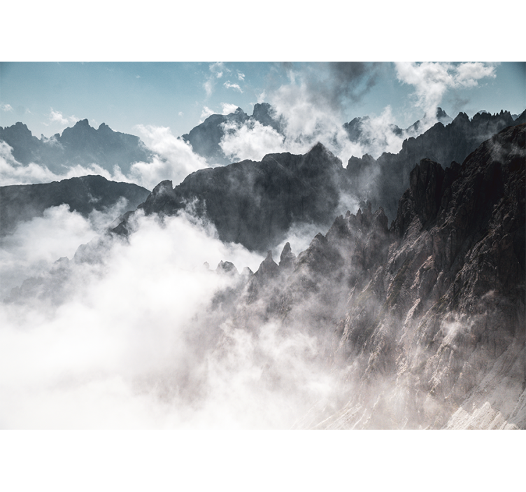 Fototapeter fjäll majestätisk berg silhuett - Tenstickers