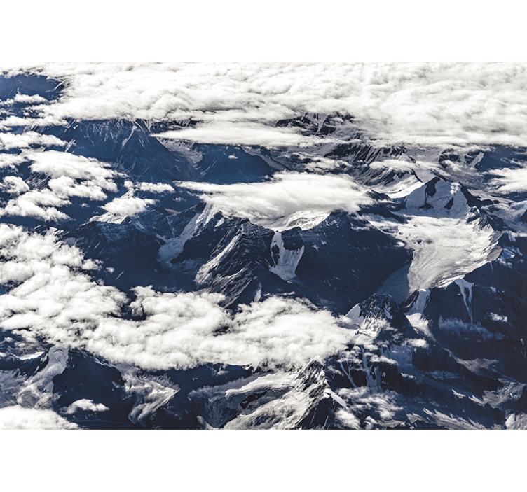 Fototapet molntoppar berg - Tenstickers