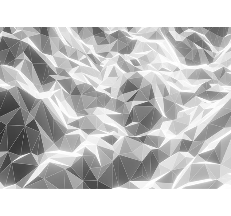 Grå geometriska berg modern fototapet - Tenstickers