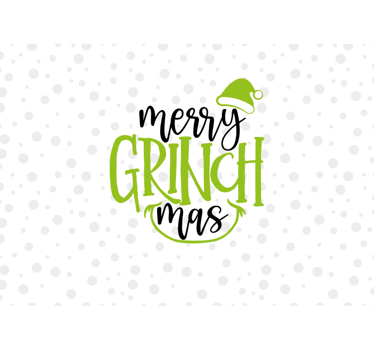 Festlig grinch-hälsning Fototapeter med julmotiv - Tenstickers