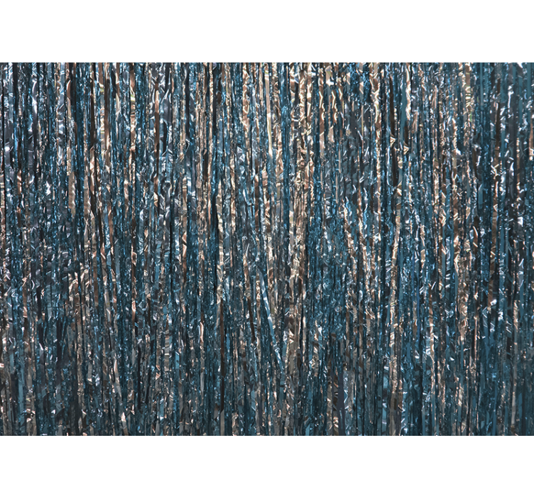 Glittered blue xmas decor jul tapet - Tenstickers