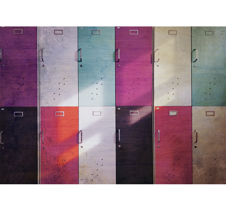 Fototapeter musik färgglada skåpdörrar - Tenstickers