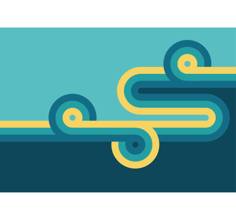 Fototapeter abstrakt böjda linjearrangemang - Tenstickers