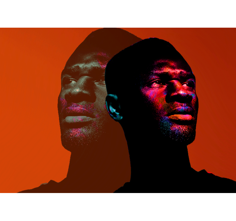 Fototapeter personer dynamiska porträtt silhuetter - Tenstickers