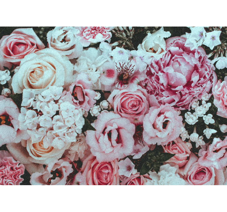 Ljusrosa i olika storlekar rosa fototapet - Tenstickers