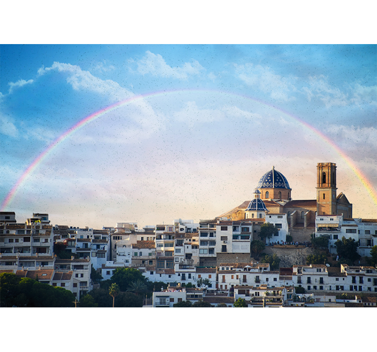 Fototapeter städer och länder kuststadens arkitektur - Tenstickers