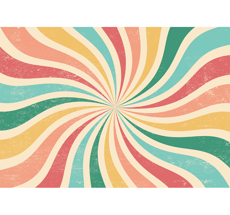 Fototapeter 3d-effekter spiral färgvågor - Tenstickers