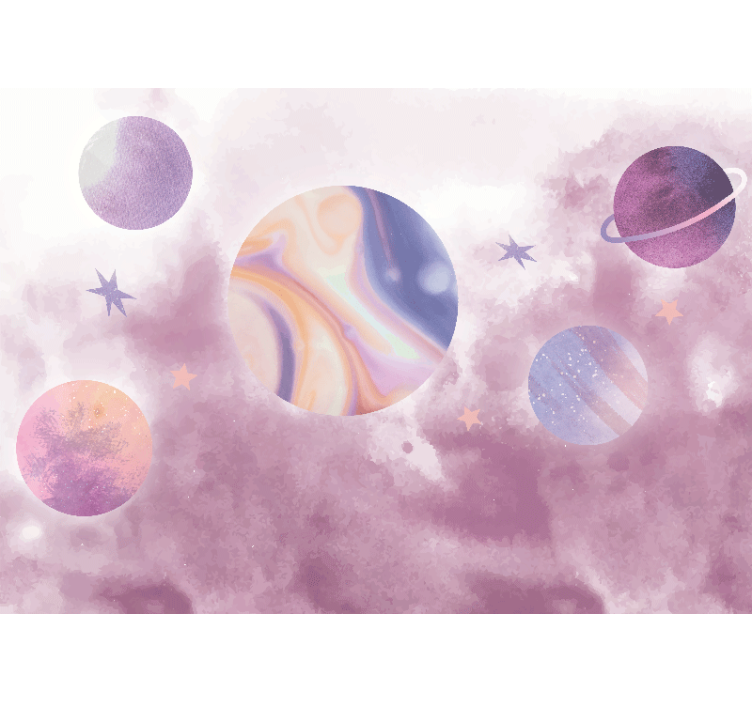 Fototapeter rymden celestial planetär design - Tenstickers