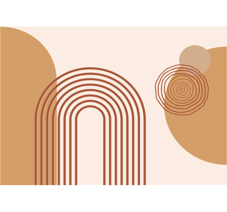 Fototapeter abstrakt geometriska böljande linjer - Tenstickers