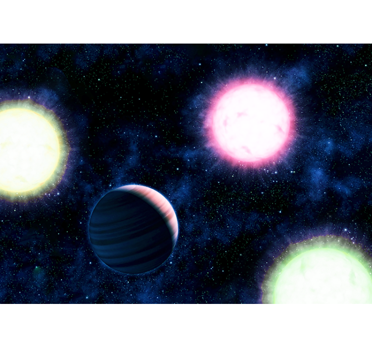 Fototapeter rymden celestial planetarisk landskap - Tenstickers