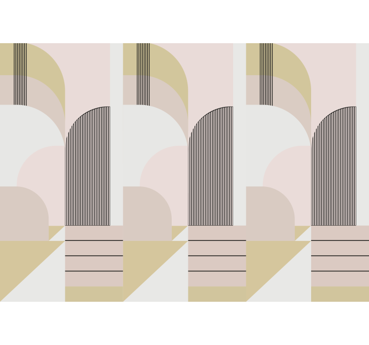 Fototapeter modernt geometriska bågmönster - Tenstickers