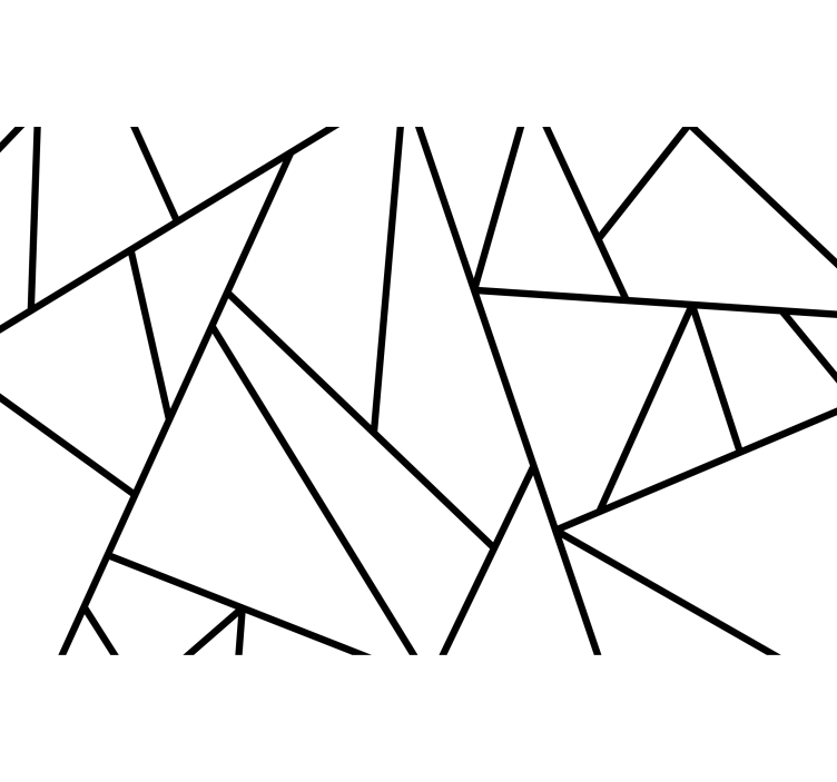 Fototapeter abstrakt geometriska svarta linjer - Tenstickers