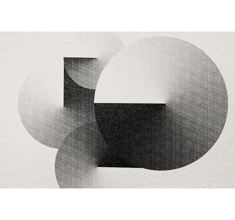 Fototapeter abstrakt geometrisk cirkelkomposition - Tenstickers