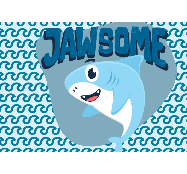 Jawsome design havsvarelser barn fototapeter - Tenstickers