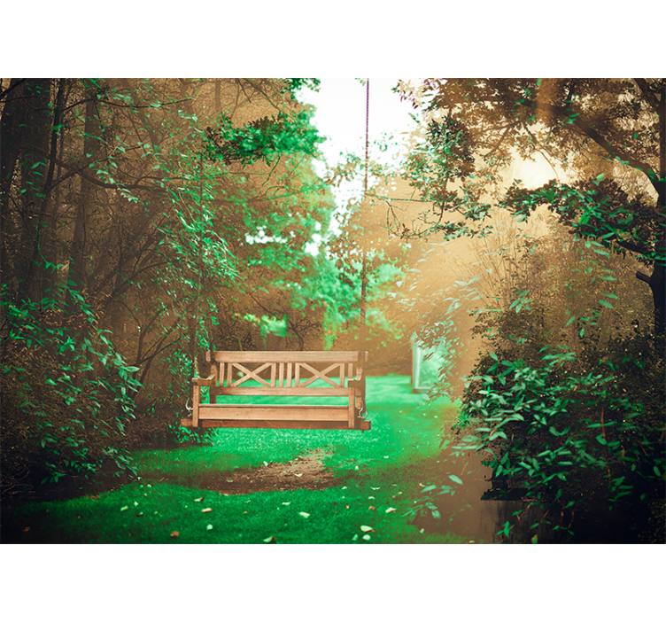 Fototapeter natur fridfull trädgårdsflykt - Tenstickers