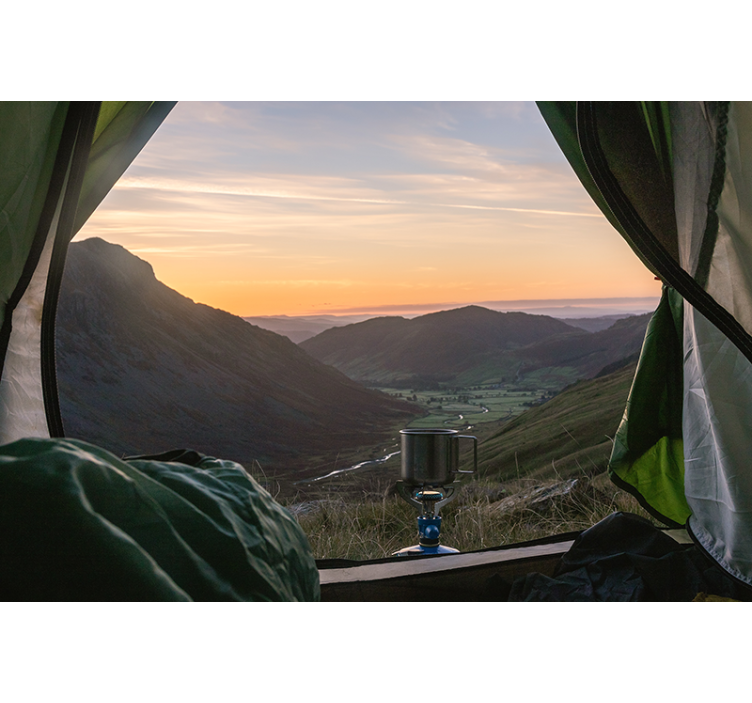 Fototapeter landskap vacker bergsutsikt - Tenstickers