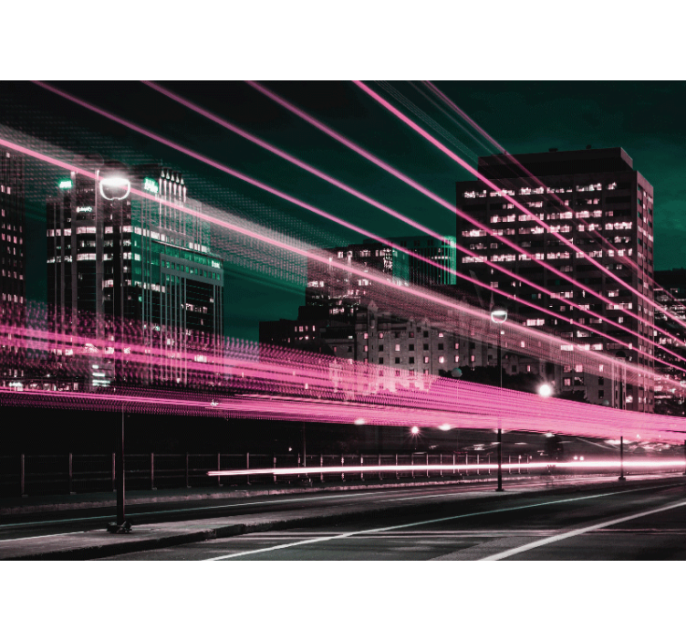 Fototapeter städer och länder stadssilhuett rush - Tenstickers