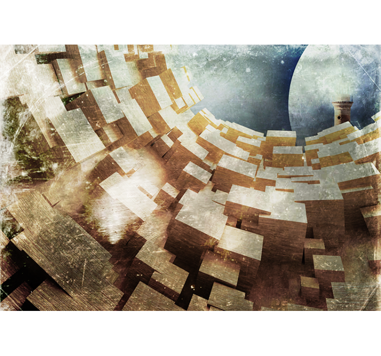 Fototapeter abstrakt geometrisk strukturformation - Tenstickers