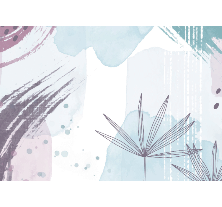 Abstrakt blommönster Fototapeter Korridor - Tenstickers