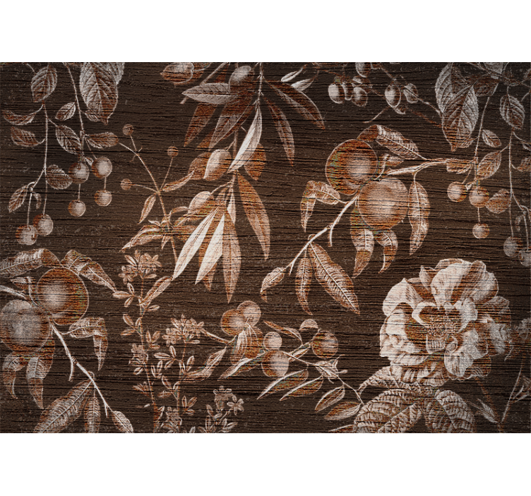 Fototapeter blommor blommig konstnärlig design - Tenstickers