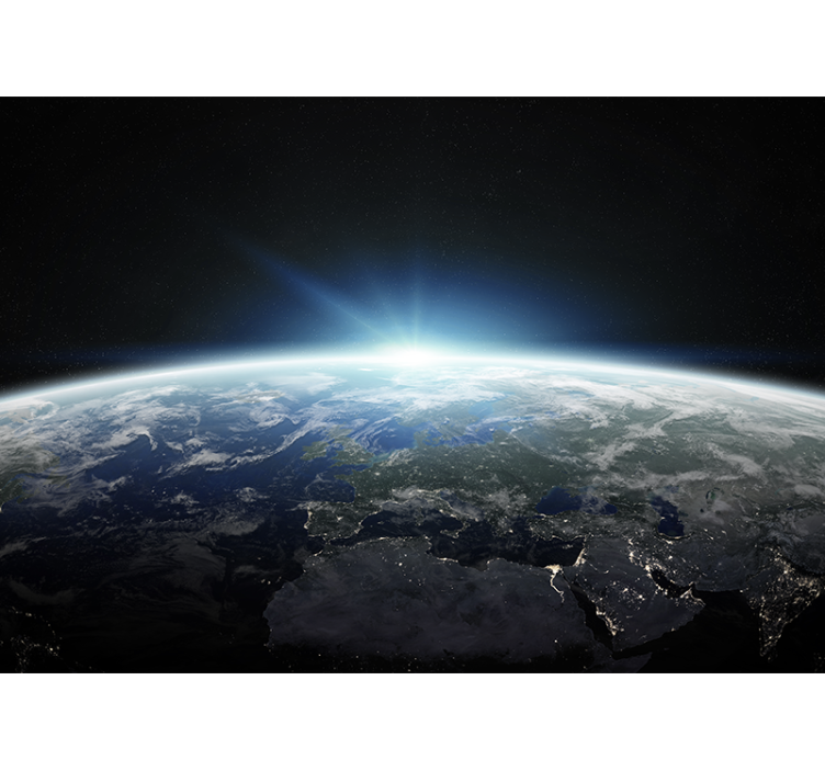 Jordperspektivvy Fototapeter Rymden - Tenstickers