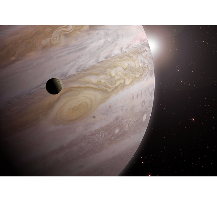 Jupiter och måne Fototapeter Rymden - Tenstickers