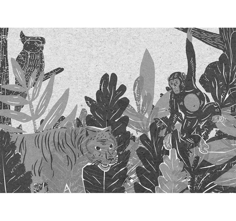 Fototapeter djur vildmarksutforskningsscen - Tenstickers