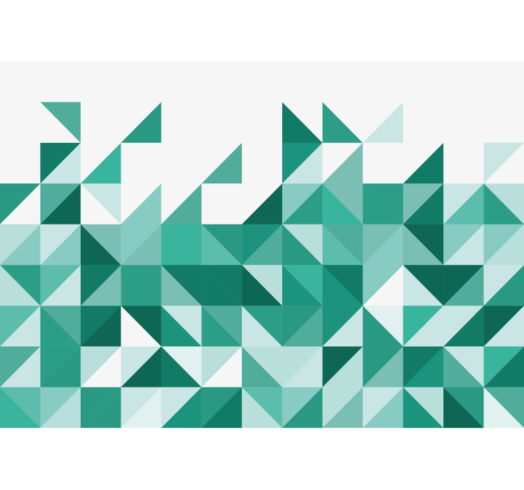 Turkosa geometriska mönster fototapeter - Tenstickers