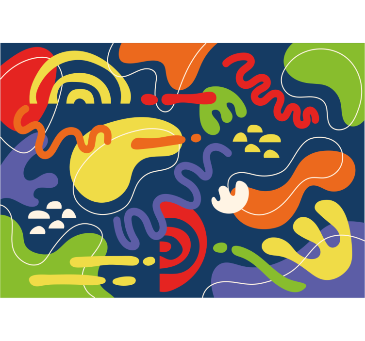 Fototapeter abstrakt dynamiska färgvågor - Tenstickers