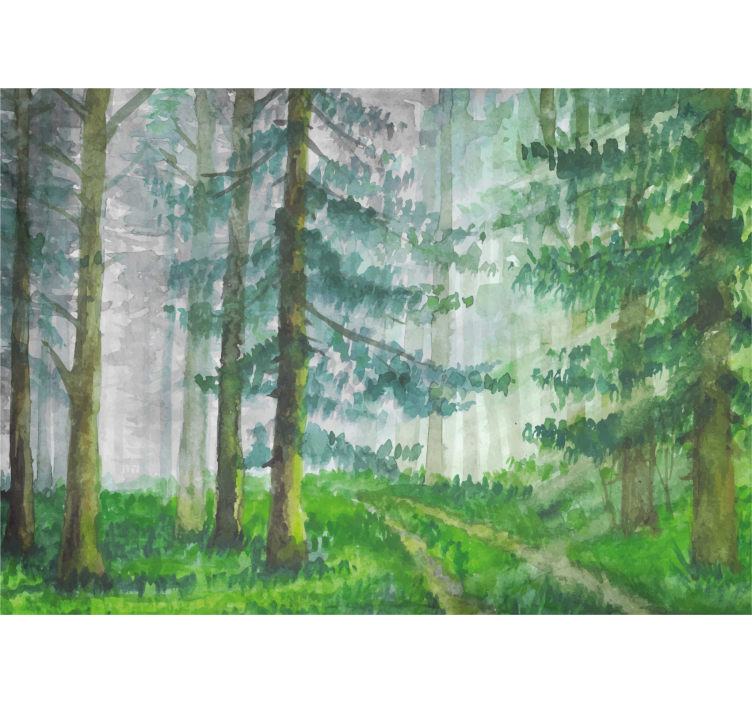 Fototapeter skogar skogsstig detalj - Tenstickers