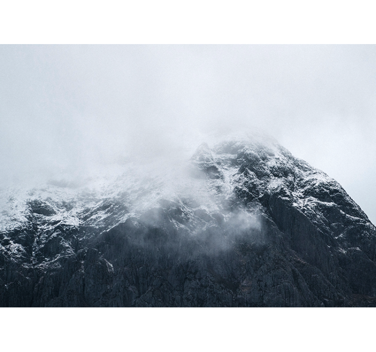 Fototapeter fjäll isiga topp på berget - Tenstickers