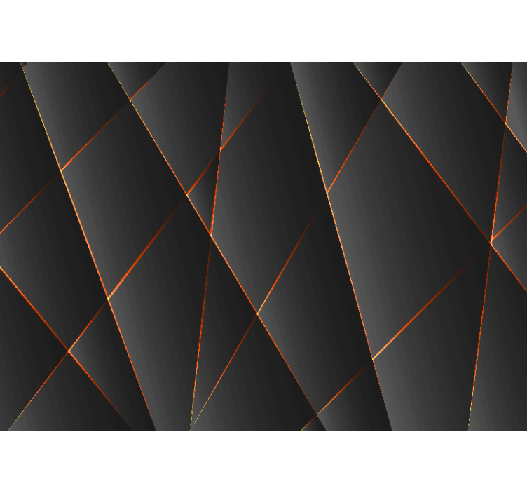 Svart geometrisk effekt 3d fototapeta - Tenstickers