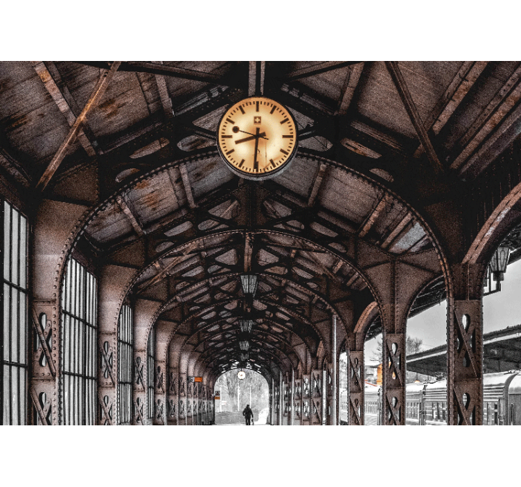 Fototapeter städer och länder klockad station portal - Tenstickers