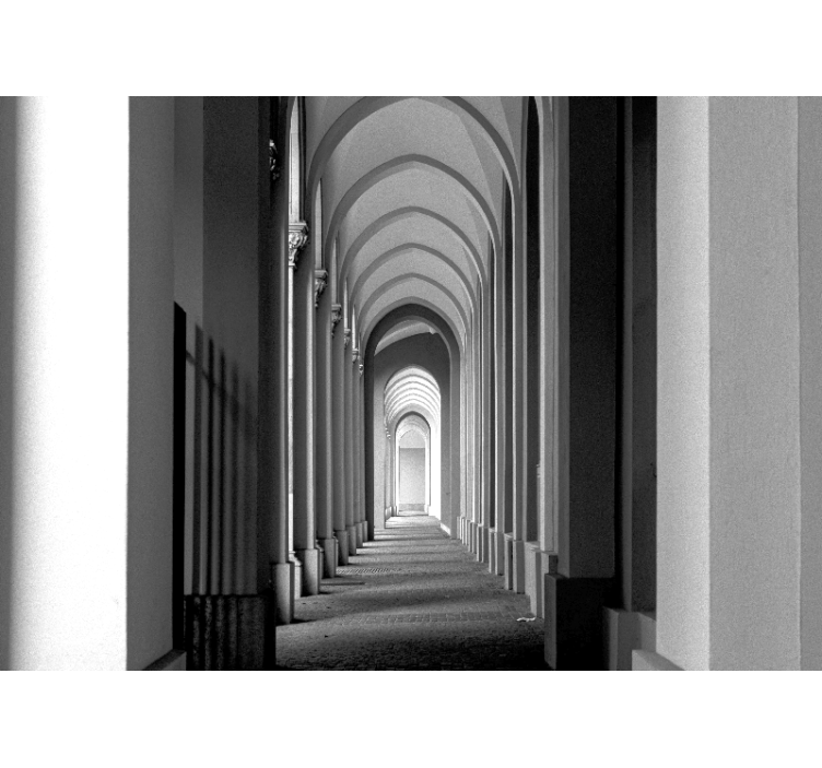 Fototapeter städer och länder arkitektonisk valvperspektiv - Tenstickers