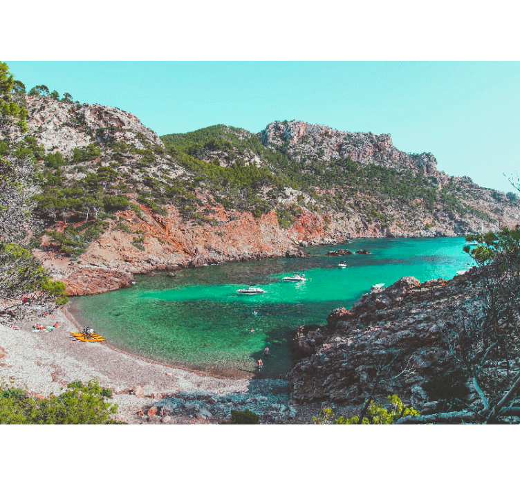 Fototapeter landskap cove havsutsikt - Tenstickers