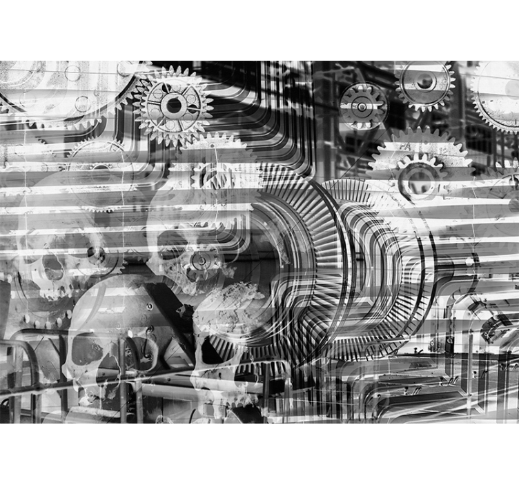 Fototapeter abstrakt mekaniska skallemönster - Tenstickers