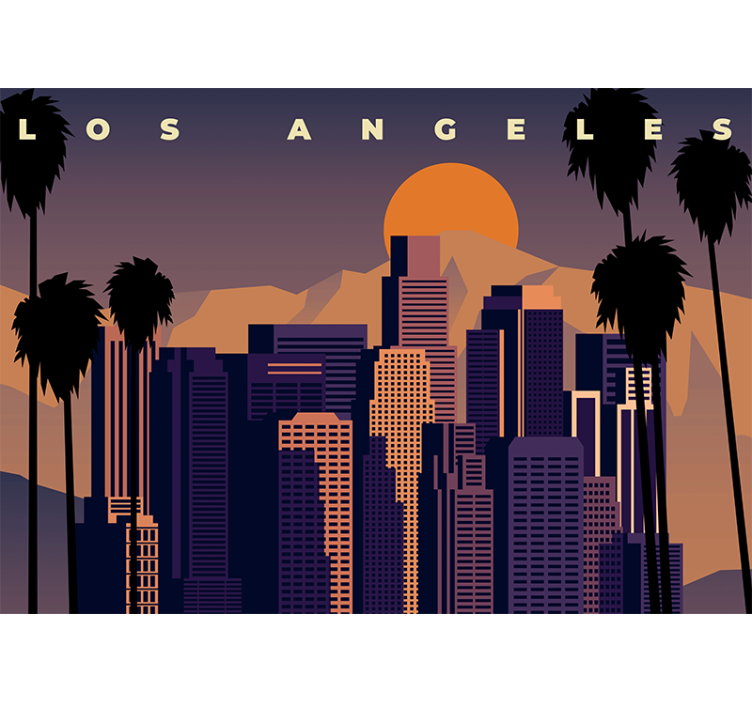 Fototapeter städer och länder los angeles skyline - Tenstickers