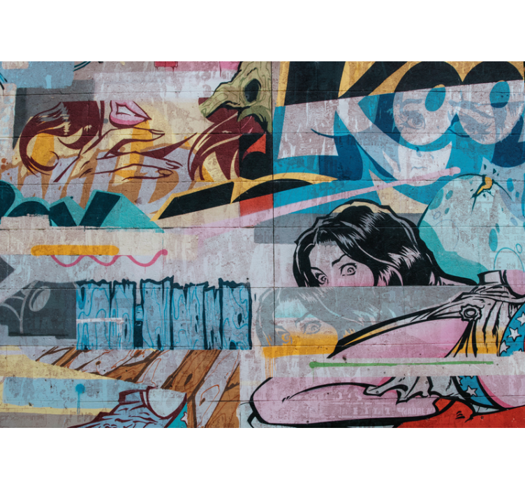 Fototapeter urban konst metropolitan graffiti - Tenstickers