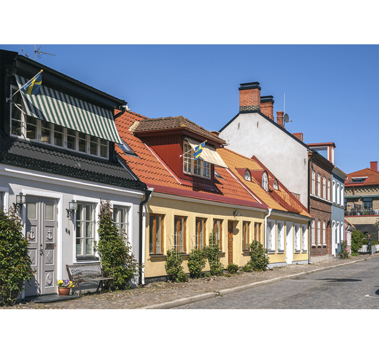 Ystad stadsbild fototapeta - Tenstickers