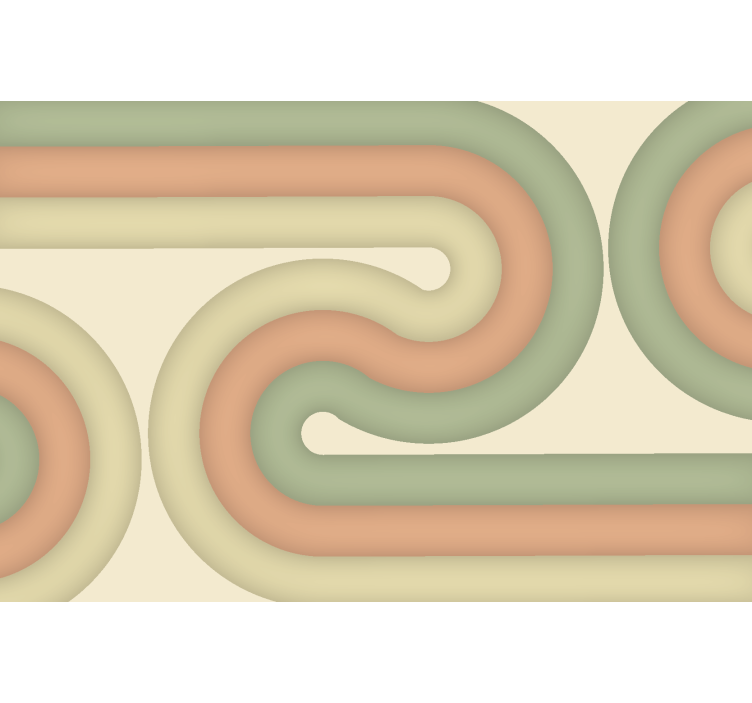 Böjt retromönster Fototapeter Salong - Tenstickers