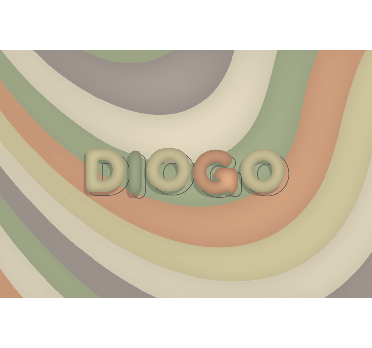 Böjda ränder med namn Fototapeter Barnens - Tenstickers