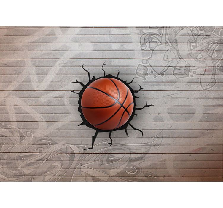 Basket graffiti 3d fototapeta tapet - Tenstickers