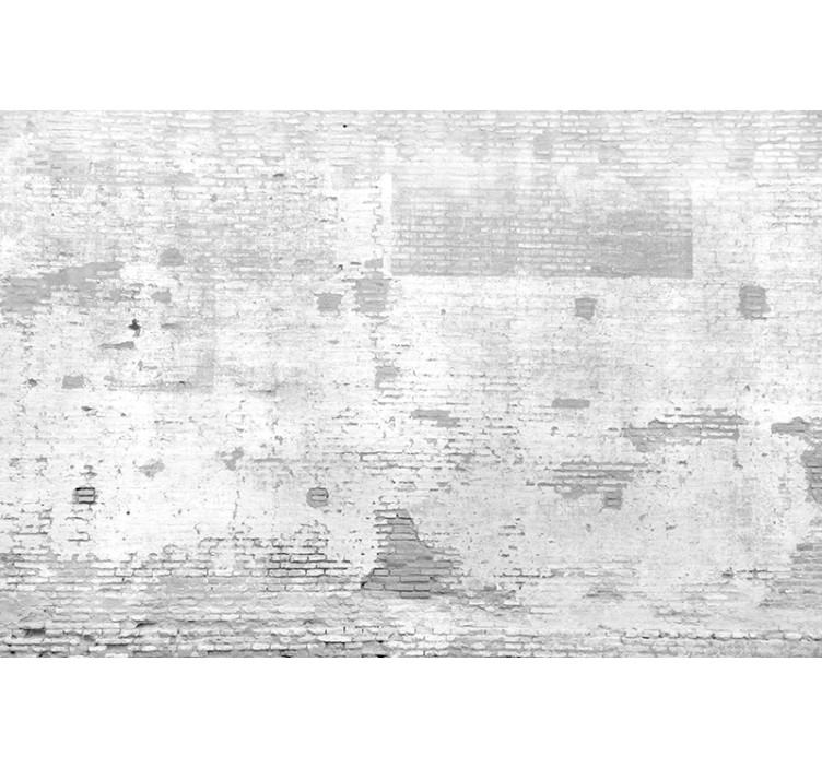 Vit gammal vägg Fototapeter Tegelstenar - Tenstickers