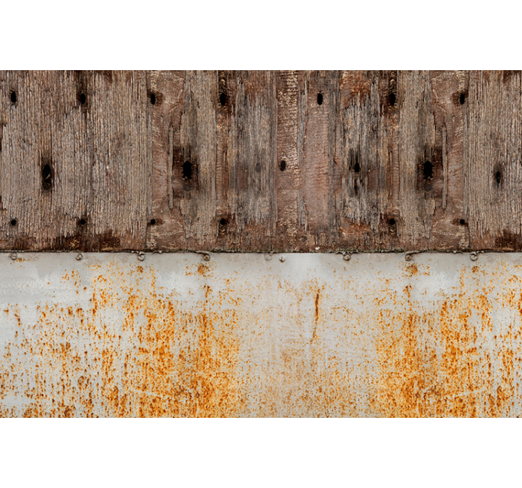 Metall och träflis Fototapeter Övriga texturer och mönster - Tenstickers